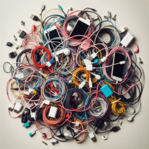 Tangled Wires showing the overthinking and oveload