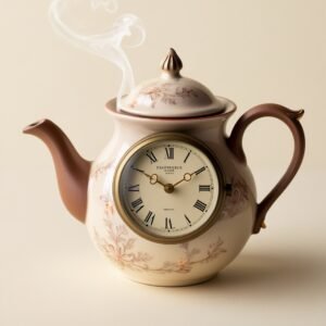teapot with time piece