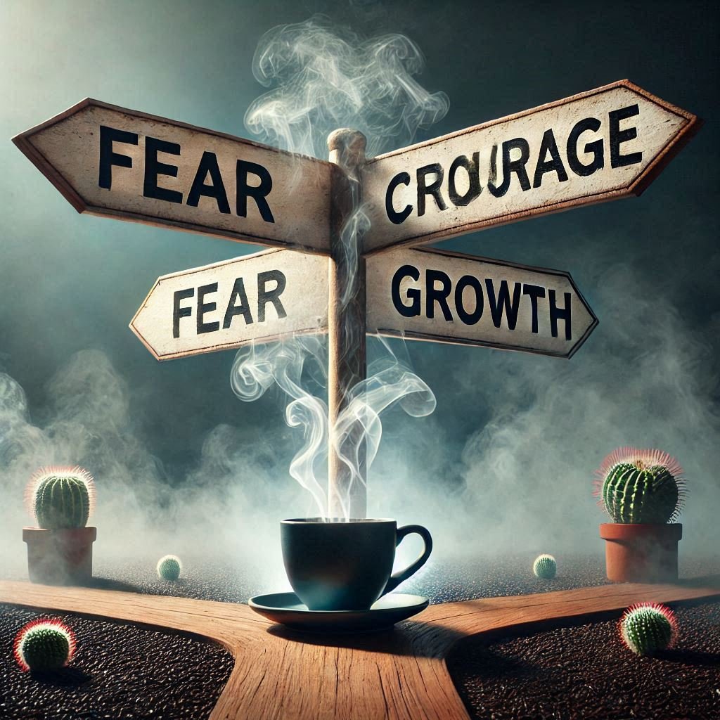 cross road of courage and fear